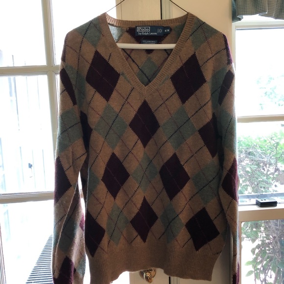 polo argyle sweater